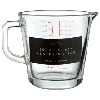 B&M Glass Measuring Jug 500ml 1 B&M Glass Measuring Jug 500ml
