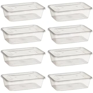 B&M Reusable Food Boxes With Lids 8pk 2 B&M Reusable Food Boxes With Lids 8pk - Image 2