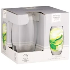 B&M Curved Hiball Glasses 4pk 5 B&M Curved Hiball Glasses 4pk -Home Furnishings Store 338803 set of 4 highball tumblers