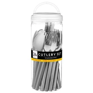 B&M Stainless Steel Cutlery Set 24pc 2 B&M Stainless Steel Cutlery Set 24pc - Image 2