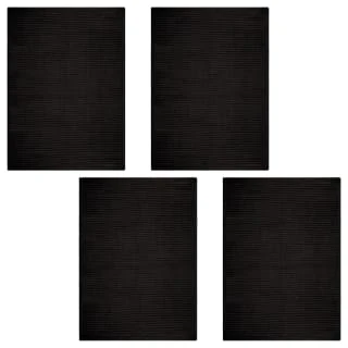 B&M Ribbed Tea Towels 4pk - Black 2 B&M Ribbed Tea Towels 4pk - Black - Image 2