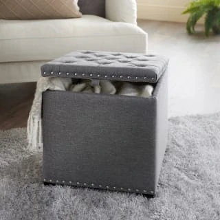 B&M Heritage Storage Ottoman - Grey 2 B&M Heritage Storage Ottoman - Grey - Image 2