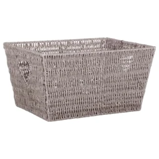B&M Vannes Heart Cut Out Wicker Basket - Grey 1 B&M Vannes Heart Cut Out Wicker Basket - Grey