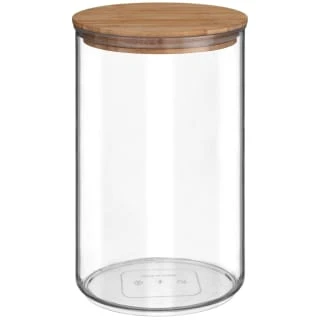 B&M Round Storage Container With Bamboo Lid 2 B&M Round Storage Container With Bamboo Lid - Image 2