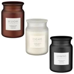 B&M Large Spa Scented Candle - Black - Unwind 7 B&M Large Spa Scented Candle - Black - Unwind -Home Furnishings Store 368680 368679 368691 large spa candle group 2