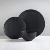 B&M Matte Black Dinner Set 12pc