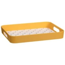 B&M Sausage Dog Bamboo Tray With Handles - Ochre