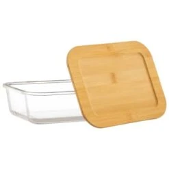 B&M Rectangular Glass Food Containers With Bamboo Lids 2pk 7 B&M Rectangular Glass Food Containers With Bamboo Lids 2pk -Home Furnishings Store 376824 2pk regular glass food containers
