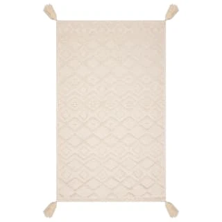 B&M Homestead Embossed Tea Towels With Tassels 2pk - Natural 2 B&M Homestead Embossed Tea Towels With Tassels 2pk - Natural - Image 2