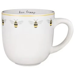 B&M Bee Happy Printed Mugs - 4pk 9 B&M Bee Happy Printed Mugs - 4pk -Home Furnishings Store 380506 4pk printed mugs bee happy white
