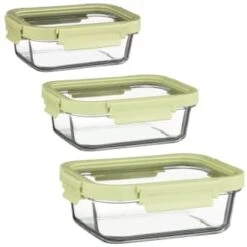 B&M Green Glass Food Container - Large 5 B&M Green Glass Food Container - Large -Home Furnishings Store 380662 380663 380664 glass food container green medium 2