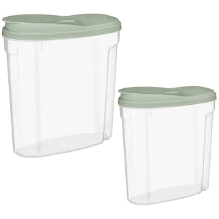 B&M Cereal Storage Container Set 2pk - Sage 1 B&M Cereal Storage Container Set 2pk - Sage