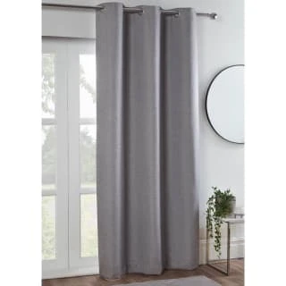 B&M Kent Woven Blackout Panel 54 X 86" - Grey 1 B&M Kent Woven Blackout Panel 54 X 86" - Grey