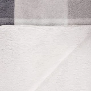 B&M Highland Mono Check Sherpa Doublesided Throw 4 B&M Highland Mono Check Sherpa Doublesided Throw - Image 4