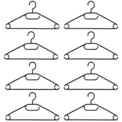 B&M Swivel Hook Hangers 8pk - Black 5 B&M Swivel Hook Hangers 8pk - Black -Home Furnishings Store 389262 home organisation 8pk swivel hook hangers black 2