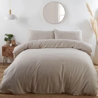 B&M Roma Brushed Herringbone King Duvet Set - Natural 1 B&M Roma Brushed Herringbone King Duvet Set - Natural