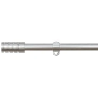 B&M Small Silver Barrel Curtain Pole 122-213cm 2 B&M Small Silver Barrel Curtain Pole 122-213cm - Image 2