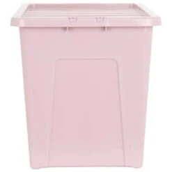 B&M Storage Box With Lid 80L - Dusty Pink 8 B&M Storage Box With Lid 80L - Dusty Pink -Home Furnishings Store 391383 dusty pink 80l storage box and lid 2