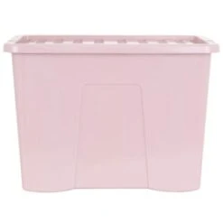 B&M Storage Box With Lid 80L - Dusty Pink 7 B&M Storage Box With Lid 80L - Dusty Pink -Home Furnishings Store 391383 dusty pink 80l storage box and lid