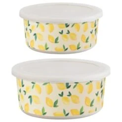 B&M Round Tubs 2pk - Lemons 13 B&M Round Tubs 2pk - Lemons -Home Furnishings Store 392928 2pk reuse and repurpose round tubs lemon 6