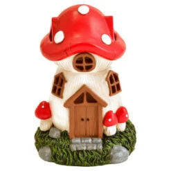 B&M Assorted Mushroom House Ornament With Glowing Solar Light 10 B&M Assorted Mushroom House Ornament With Glowing Solar Light -Home Furnishings Store 393429 mushroom house ornament with glowing solar light 3