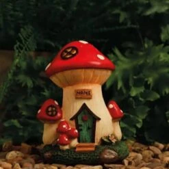 B&M Assorted Mushroom House Ornament With Glowing Solar Light 11 B&M Assorted Mushroom House Ornament With Glowing Solar Light -Home Furnishings Store 393429 mushroom house ornament with glowing solar light 4