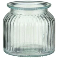 B&M Small Ribbed Glass Jar With Wooden Lid 6 B&M Small Ribbed Glass Jar With Wooden Lid -Home Furnishings Store 394427 ribbed glass jar with wooden lid small 3